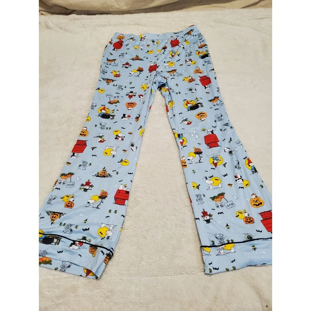 Beauty Sleep Social x Peanuts Snoopy Pumpkin Halloween Pajama Top‎ Pants Set XL